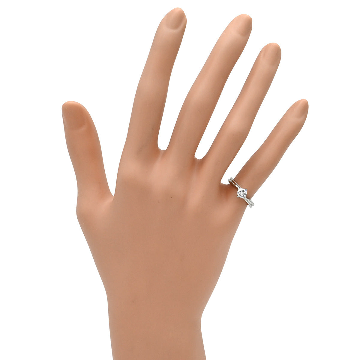 ノンブランド NON BRAND ダイヤ 立爪リング プラチナシルバー