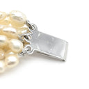 ノンブランド NON BRAND 淡水パール 8連 パールホワイトXシルバー シルバー パール ネックレス 白