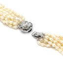 ノンブランド NON BRAND 淡水パール 8連 パールホワイトXシルバー シルバー パール ネックレス 白