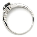 ノンブランド NON BRAND ブラックダイヤリング ホワイトゴールド K18WG ブラックダイヤモンド ダイヤモンド リング 指輪 黒 18K 750 9号