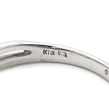 ノンブランド NON BRAND ブラックダイヤリング ホワイトゴールド K18WG ブラックダイヤモンド ダイヤモンド リング 指輪 黒 18K 750 9号