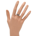 ノンブランド NON BRAND ブラックダイヤリング ホワイトゴールド K18WG ブラックダイヤモンド ダイヤモンド リング 指輪 黒 18K 750 9号