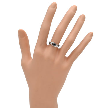 ノンブランド NON BRAND ブラックダイヤリング ホワイトゴールド K18WG ブラックダイヤモンド ダイヤモンド リング 指輪 黒 18K 750 9号