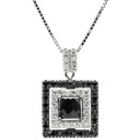 ノンブランド NON BRAND ダイヤペンダント ホワイトゴールド K18WG ダイヤモンド 色石 ネックレス 750 18K