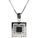 ノンブランド NON BRAND ダイヤペンダント ホワイトゴールド K18WG ダイヤモンド 色石 ネックレス 750 18K