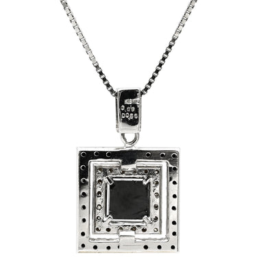 ノンブランド NON BRAND ダイヤペンダント ホワイトゴールド K18WG ダイヤモンド 色石 ネックレス 750 18K