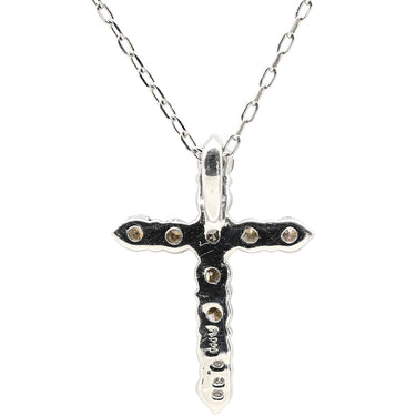 ノンブランド NON BRAND プラチナシルバー Pt900 Pt850 ダイヤモンド ネックレス Pt900×Pt850 コンビ クロス ダイヤ ペンダント プラチナム パヴェダイヤ