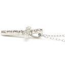 ノンブランド NON BRAND プラチナシルバー Pt900 Pt850 ダイヤモンド ネックレス Pt900×Pt850 コンビ クロス ダイヤ ペンダント プラチナム パヴェダイヤ