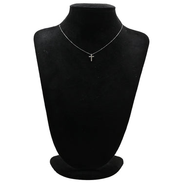 ノンブランド NON BRAND プラチナシルバー Pt900 Pt850 ダイヤモンド ネックレス Pt900×Pt850 コンビ クロス ダイヤ ペンダント プラチナム パヴェダイヤ