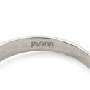 ノンブランド NON BRAND ホワイト×プラチナシルバー Pt900 パール ダイヤモンド リング 指輪 プラチナム 1P 1粒 パール 真珠 あこや アコヤ ダイヤ 12号