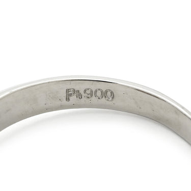 ノンブランド NON BRAND ホワイト×プラチナシルバー Pt900 パール ダイヤモンド リング 指輪 プラチナム 1P 1粒 パール 真珠 あこや アコヤ ダイヤ 12号