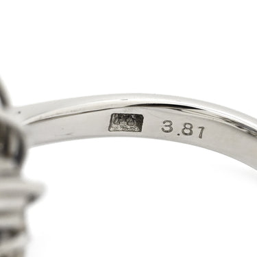 ノンブランド NON BRAND ブルーサファイア ダイヤリング プラチナシルバー Pt サファイア ダイヤモンド リング 指輪 ロイヤルブルー 青 9号