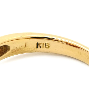 ノンブランド NON BRAND 珊瑚 ダイヤリング イエローゴールド K18YG ダイヤモンド 珊瑚 リング 指輪 サンゴ 11号