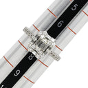 ノンブランド NON BRAND バゲットカット パヴェリング プラチナシルバー Pt900 ダイヤモンド リング 指輪 ダイヤリング 7.5号