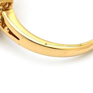 ノンブランド NON BRAND ダイヤリング イエローゴールド K18YG ダイヤモンド リング 指輪 フラワーモチーフ 13号