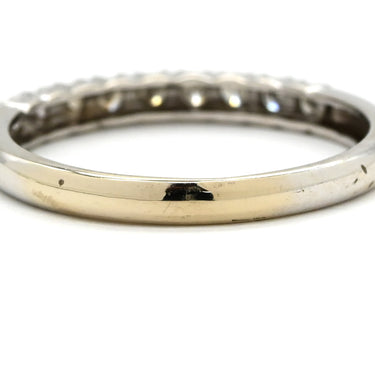 ノンブランド NON BRAND ダイヤリング ホワイトゴールド K14WG ダイヤモンド リング 指輪 WG 14K ダイヤモンド 一文字 10.5号