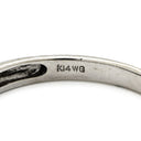 ノンブランド NON BRAND ダイヤリング ホワイトゴールド K14WG ダイヤモンド リング 指輪 WG 14K ダイヤモンド 一文字 10.5号