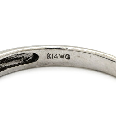 ノンブランド NON BRAND ダイヤリング ホワイトゴールド K14WG ダイヤモンド リング 指輪 WG 14K ダイヤモンド 一文字 10.5号