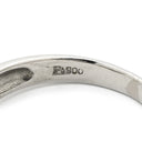 ノンブランド NON BRAND ホワイト×プラチナシルバー Pt900 パール ダイヤモンド リング 指輪 プラチナム 1P 1粒 パール 真珠 あこや アコヤ ダイヤ 13.5号