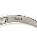 ノンブランド NON BRAND ホワイト×プラチナシルバー Pt900 パール ダイヤモンド リング 指輪 プラチナム 1P 1粒 パール 真珠 あこや アコヤ ダイヤ 14.5号