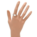 ノンブランド NON BRAND ホワイト×プラチナシルバー Pt900 パール ダイヤモンド リング 指輪 プラチナム 1P 1粒 パール 真珠 あこや アコヤ ダイヤ 14.5号