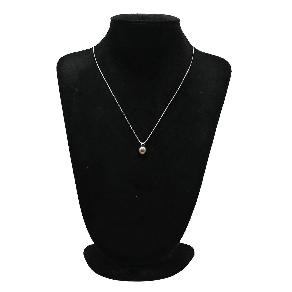 ノンブランド NON BRAND ブラック×ホワイトゴールド K18WG パール