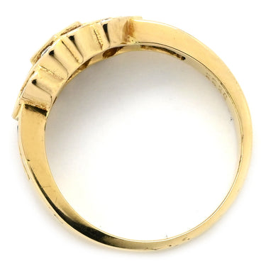 ノンブランド NON BRAND ブルーサファイア ダイヤ イエローゴールド×ブルー K18YG サファイア ダイヤモンド リング 指輪 Au750 18K 18金 ダイヤ ジュエリー ブルー 13号