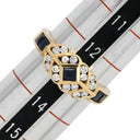 ノンブランド NON BRAND ブルーサファイア ダイヤ イエローゴールド×ブルー K18YG サファイア ダイヤモンド リング 指輪 Au750 18K 18金 ダイヤ ジュエリー ブルー 13号