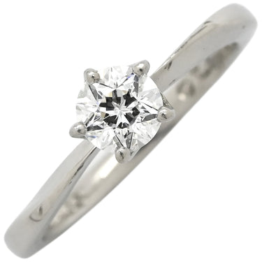 ノンブランド NON BRAND ダイヤ 立爪リング プラチナシルバー Pt950 ダイヤモンド リング 指輪 1石 1粒 イニシャル入り 4号