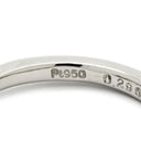 ノンブランド NON BRAND ダイヤ 立爪リング プラチナシルバー Pt950 ダイヤモンド リング 指輪 1石 1粒 イニシャル入り 4号