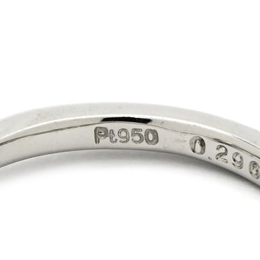 ノンブランド NON BRAND ダイヤ 立爪リング プラチナシルバー Pt950 ダイヤモンド リング 指輪 1石 1粒 イニシャル入り 4号