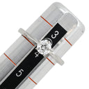 ノンブランド NON BRAND ダイヤ 立爪リング プラチナシルバー Pt950 ダイヤモンド リング 指輪 1石 1粒 イニシャル入り 4号