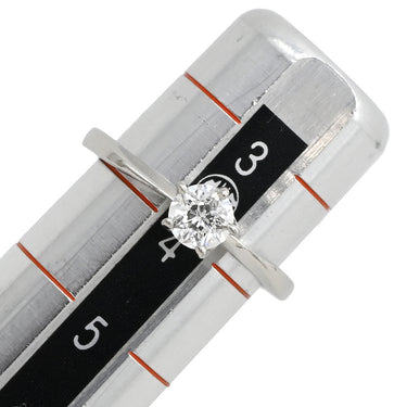 ノンブランド NON BRAND ダイヤ 立爪リング プラチナシルバー Pt950 ダイヤモンド リング 指輪 1石 1粒 イニシャル入り 4号