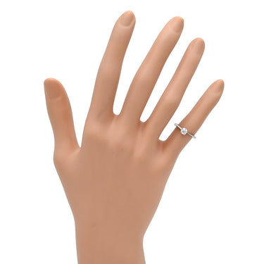 ノンブランド NON BRAND ダイヤ 立爪リング プラチナシルバー Pt950 ダイヤモンド リング 指輪 1石 1粒 イニシャル入り 4号