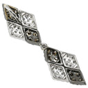 ノンブランド NON BRAND ホワイトゴールド K18WG ダイヤモンド ペンダントトップ Au750 18K 18金 ネックレストップ ブラウン ダイヤ ひし形 ドロップ