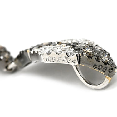 ノンブランド NON BRAND ホワイトゴールド K18WG ダイヤモンド ペンダントトップ Au750 18K 18金 ネックレストップ ブラウン ダイヤ ひし形 ドロップ