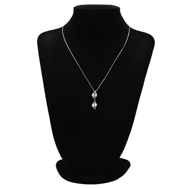 ノンブランド NON BRAND ホワイトゴールド K18WG ダイヤモンド ペンダントトップ Au750 18K 18金 ネックレストップ ブラウン ダイヤ ひし形 ドロップ