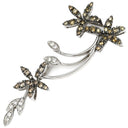 ノンブランド NON BRAND ホワイトゴールド K18WG ダイヤモンド ペンダントトップ Au750 18K 18金 ネックレストップ ブラウン ダイヤ フラワーモチーフ