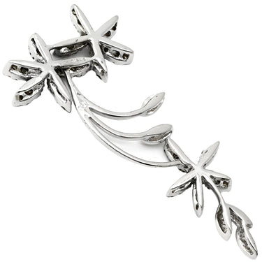 ノンブランド NON BRAND ホワイトゴールド K18WG ダイヤモンド ペンダントトップ Au750 18K 18金 ネックレストップ ブラウン ダイヤ フラワーモチーフ