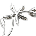 ノンブランド NON BRAND ホワイトゴールド K18WG ダイヤモンド ペンダントトップ Au750 18K 18金 ネックレストップ ブラウン ダイヤ フラワーモチーフ