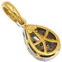 ノンブランド NON BRAND ホワイトゴールド×イエローゴールド K18WG K18YG ダイヤモンド ペンダントトップ ペンダントヘッド Au750 18K 18金 WG×YGコンビ ダイヤ 雫型 しずく 涙型 ティアドロップ