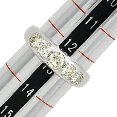 ノンブランド NON BRAND ダイヤリング プラチナシルバー Pt900 ダイヤモンド リング 指輪 5連ダイヤ 5粒 5p Pt900 プラチナ ダイヤモンド 13号