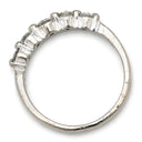 ノンブランド NON BRAND ダイヤリング ホワイトゴールド K18WG ダイヤモンド リング 指輪 5P 5粒 一文字 12号