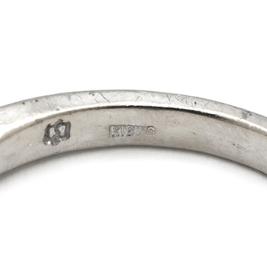 ノンブランド NON BRAND ダイヤリング ホワイトゴールド K18WG ダイヤモンド リング 指輪 5P 5粒 一文字 12号