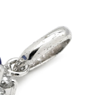 ノンブランド NON BRAND プラチナシルバー×ブルー Pt900 ダイヤモンド サファイア ペンダントトップ プラチナム ペンダントヘッド ダイヤ サファイア