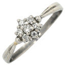 ノンブランド NON BRAND ダイヤモンド リング プラチナシルバー Pt900 ダイヤモンド リング 指輪 プラチナム ダイヤ フラワーモチーフ 花 11号