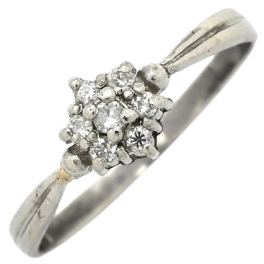 ノンブランド NON BRAND ダイヤモンド リング プラチナシルバー Pt900 ダイヤモンド リング 指輪 プラチナム ダイヤ フラワーモチーフ 花 11号