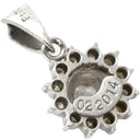 ノンブランド NON BRAND プラチナシルバー Pt900 ダイヤモンド ペンダントトップ プラチナム ペンダントヘッド センターダイヤ パヴェ メレダイヤ フラワーモチーフ