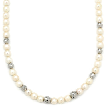 ノンブランド NON BRAND パールホワイト パール シルバー ネックレス あこやパール ホワイト SV silver