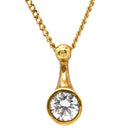 ノンブランド NON BRAND ダイヤペンダント イエローゴールド K18YG ダイヤモンド ネックレス 750 18K 1P 1粒